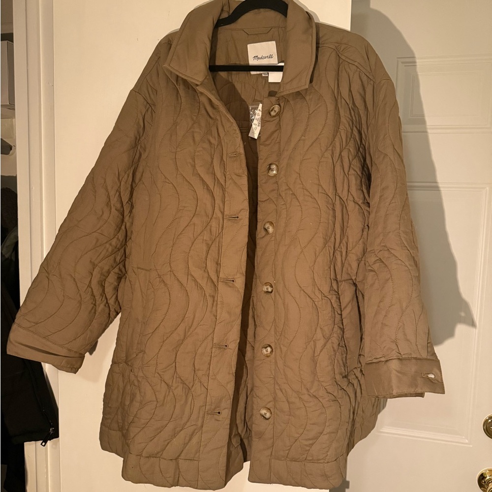 Madewell 3X olive/green button up jacket/shacket